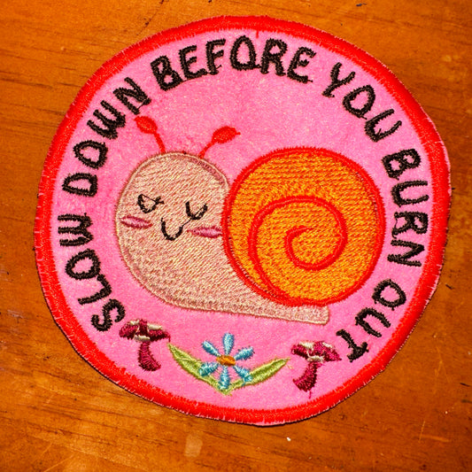 Iron On Patch - Slow Down 4”