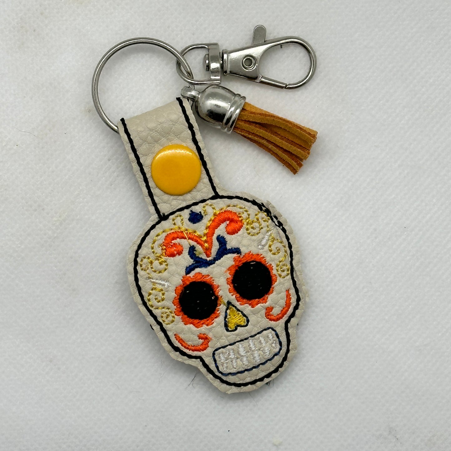 Small Sugar Skull Keychain