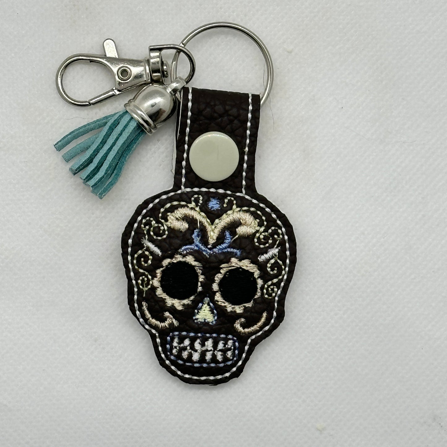 Small Sugar Skull Keychain