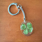 4 leaf clover resin key chain